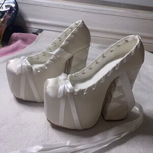 Sugar Thrillz Sweet Sonata Ballet Wrap Platform Heels